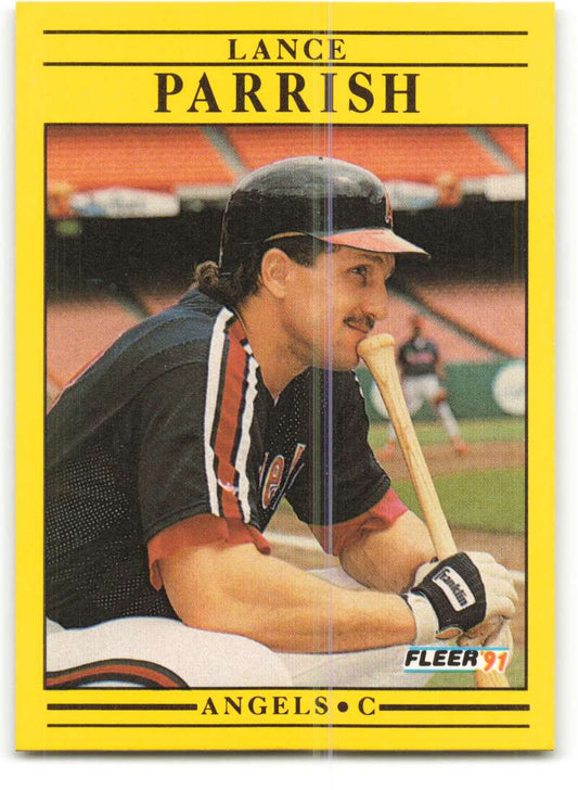1991 Fleer Baseball #321 Lance Parrish  California Angels  Image 1