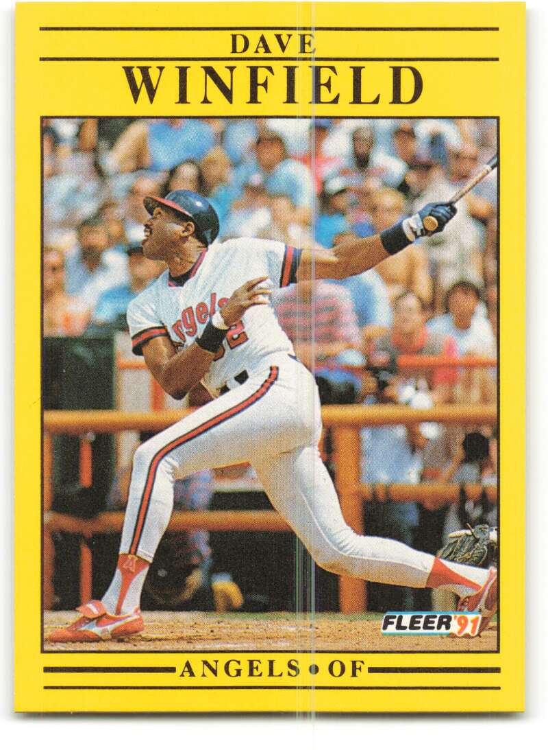 1991 Fleer Baseball #329 Dave Winfield California Angels Image 1