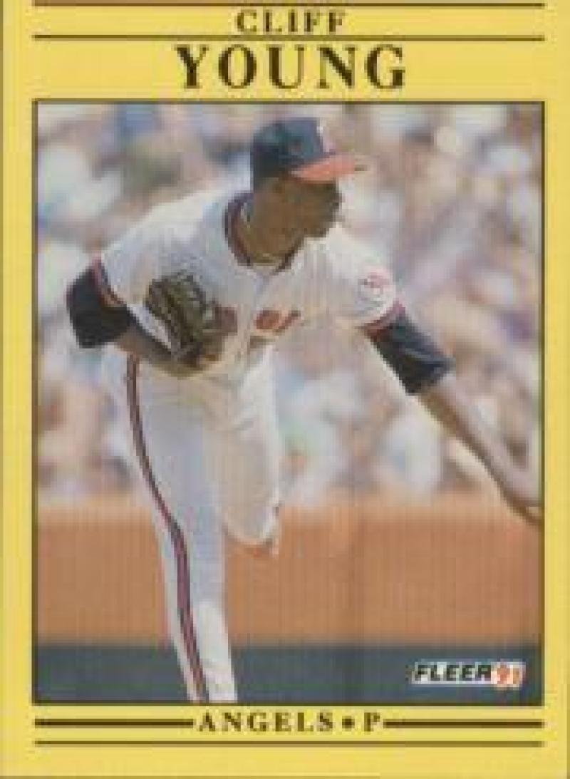 1991 Fleer Baseball #330 Cliff Young California Angels Image 1