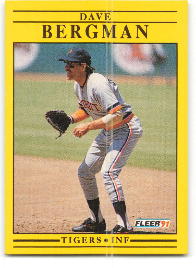 1991 Fleer Baseball #331 Dave Bergman Detroit Tigers Image 1