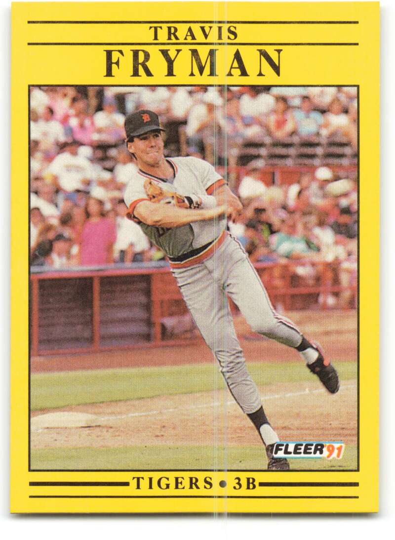 1991 Fleer Baseball #336 Travis Fryman Detroit Tigers Image 1