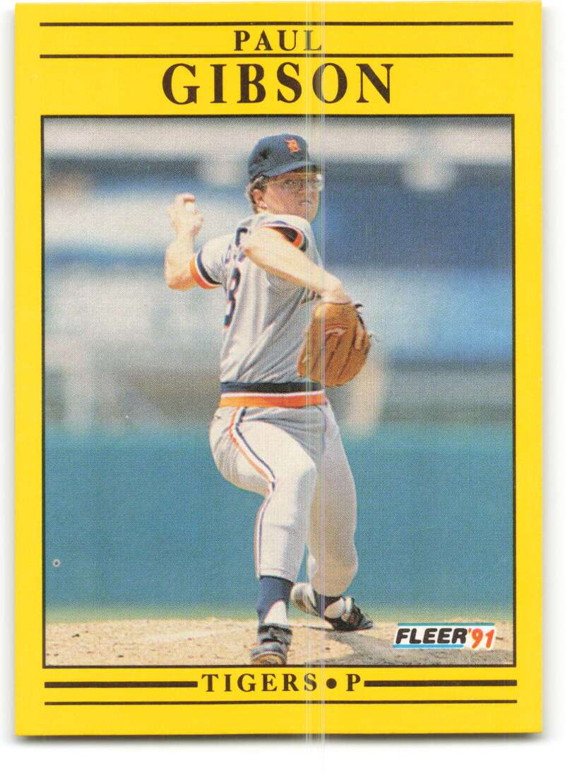 1991 Fleer Baseball #337 Paul Gibson Detroit Tigers Image 1