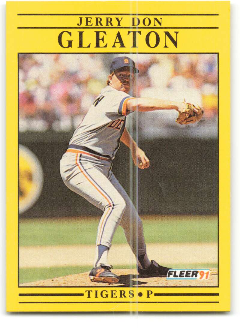 1991 Fleer Baseball #338 Jerry Don Gleaton Detroit Tigers Image 1