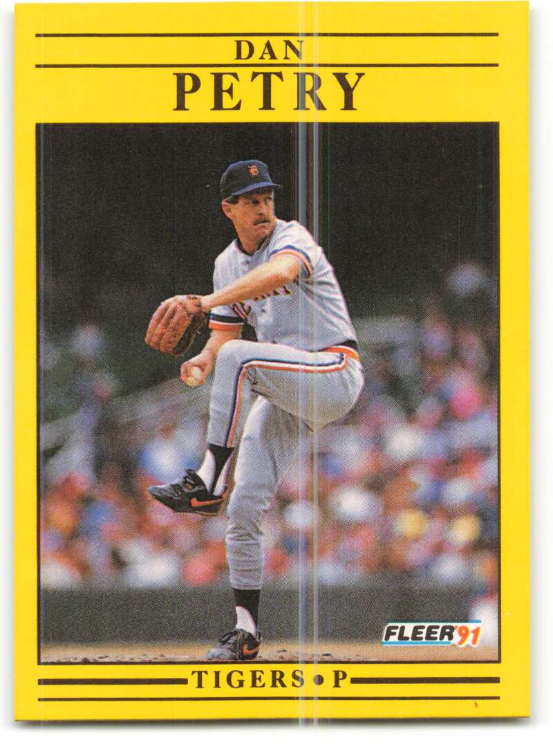 1991 Fleer Baseball #347 Dan Petry Detroit Tigers Image 1