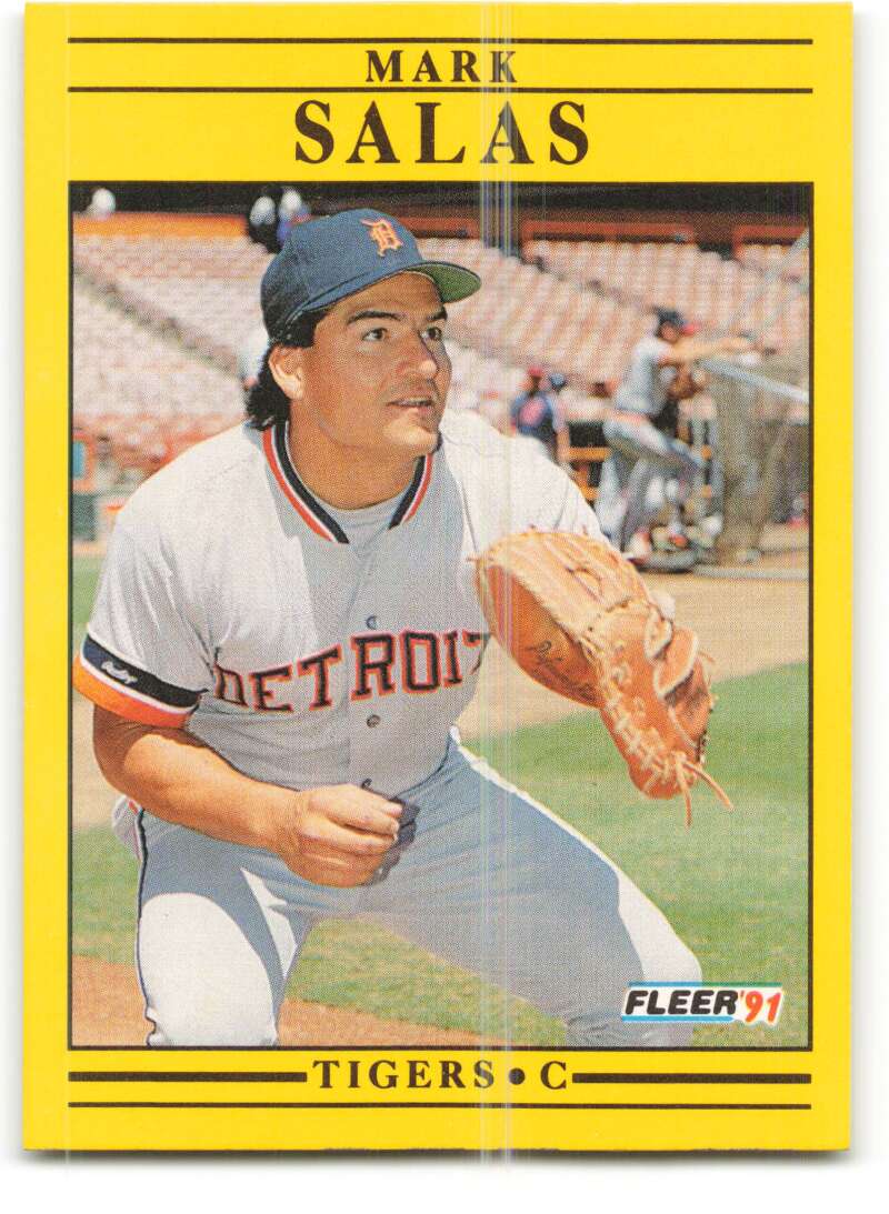 1991 Fleer Baseball #350 Mark Salas Detroit Tigers Image 1