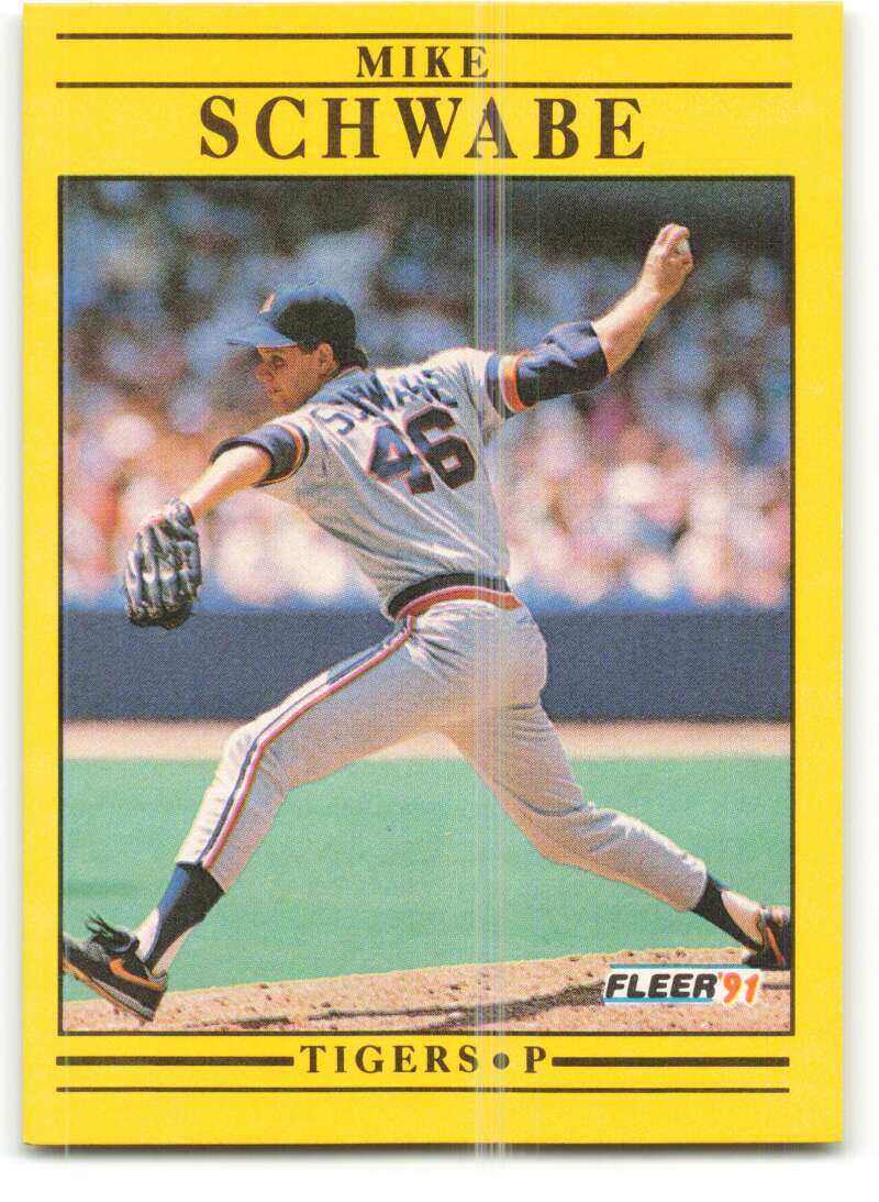 1991 Fleer Baseball #351 Mike Schwabe Detroit Tigers Image 1