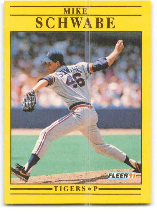 1991 Fleer Baseball #351 Mike Schwabe  Detroit Tigers  Image 1