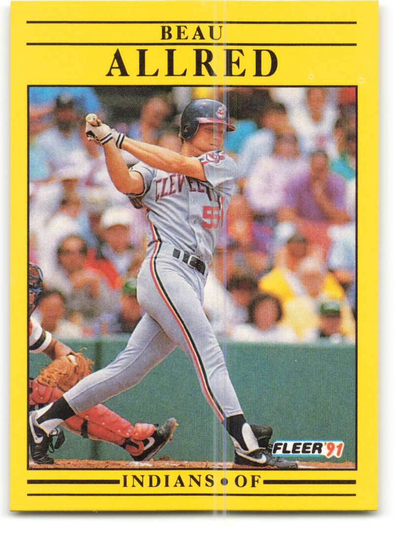 1991 Fleer Baseball #358 Beau Allred Cleveland Indians Image 1