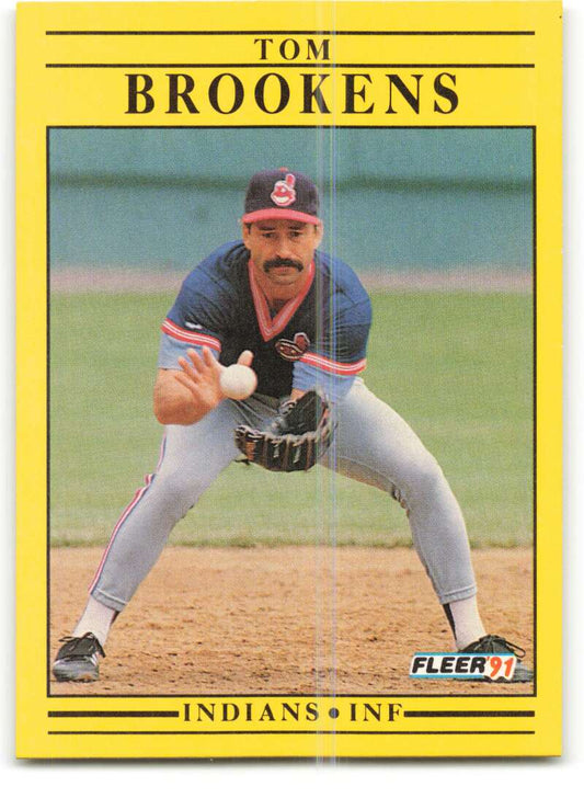 1991 Fleer Baseball #362 Tom Brookens  Cleveland Indians  Image 1