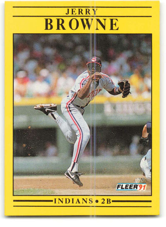 1991 Fleer Baseball #363 Jerry Browne UER  Cleveland Indians  Image 1