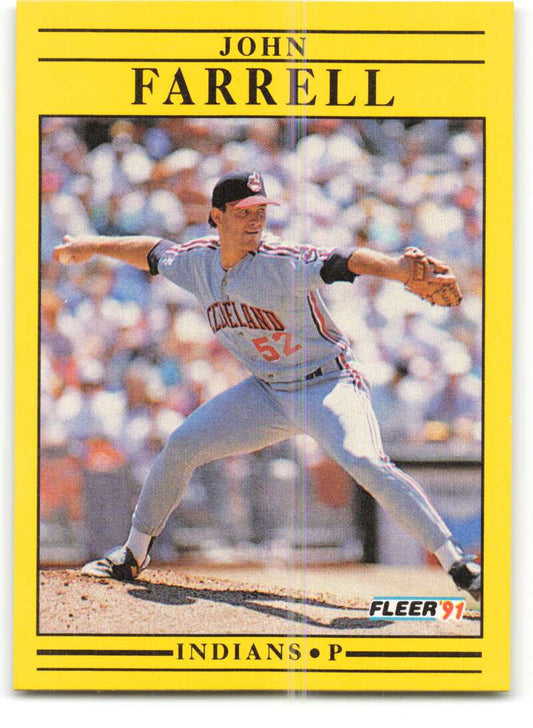 1991 Fleer Baseball #366 John Farrell UER  Cleveland Indians  Image 1