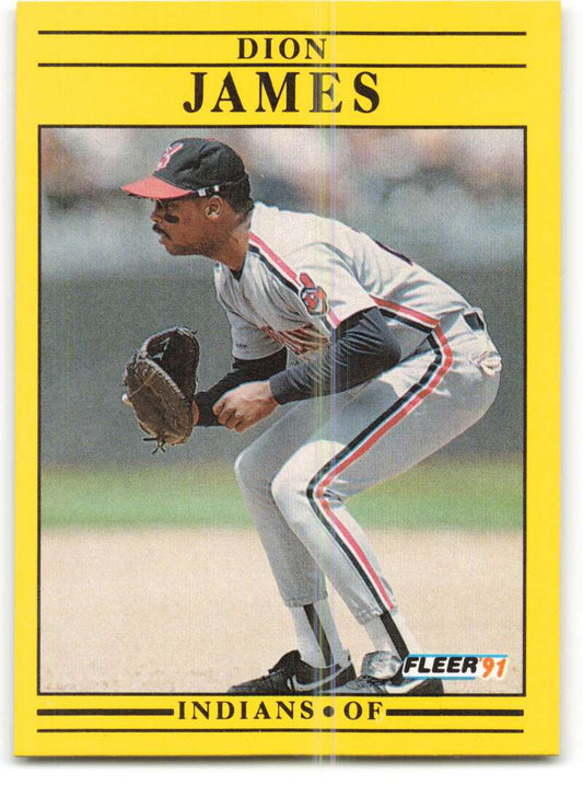 1991 Fleer Baseball #371 Dion James  Cleveland Indians  Image 1