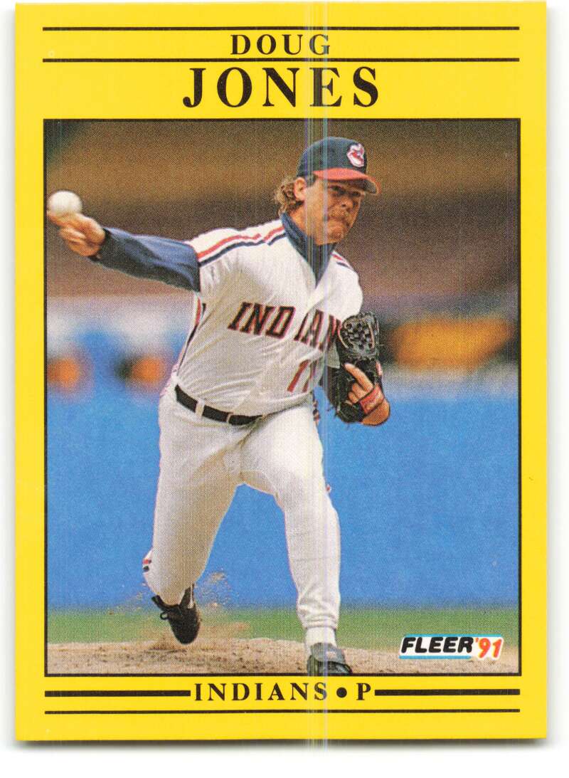 1991 Fleer Baseball #372 Doug Jones Cleveland Indians Image 1