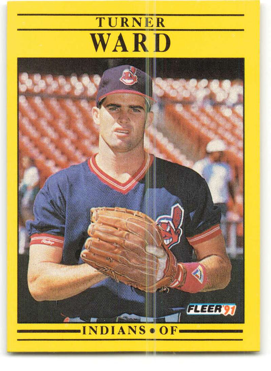 1991 Fleer Baseball #383 Turner Ward  RC Rookie Cleveland Indians  Image 1