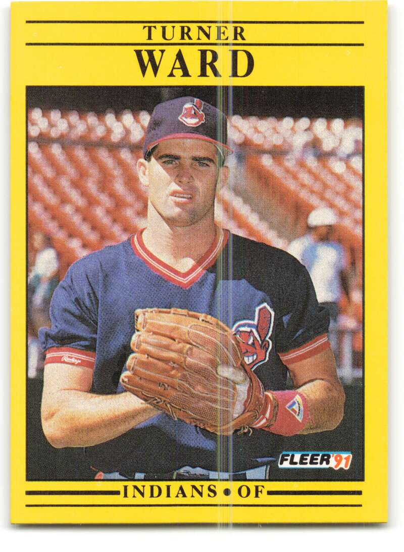 1991 Fleer Baseball #383 Turner Ward RC Rookie Cleveland Indians Image 1