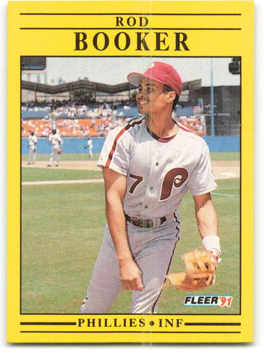 1991 Fleer Baseball #388 Rod Booker  Philadelphia Phillies  Image 1