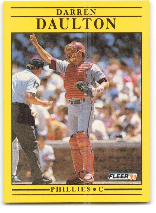 1991 Fleer Baseball #393 Darren Daulton  Philadelphia Phillies  Image 1