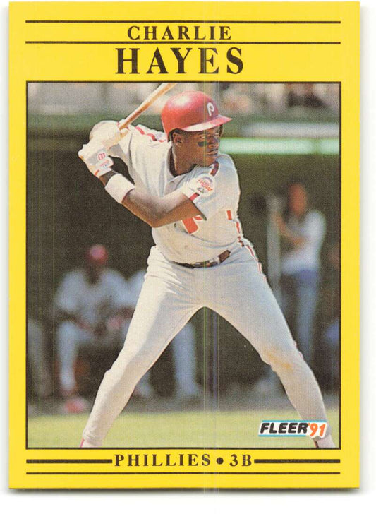 1991 Fleer Baseball #397 Charlie Hayes  Philadelphia Phillies  Image 1