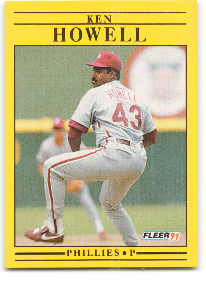 1991 Fleer Baseball #400 Ken Howell Philadelphia Phillies Image 1