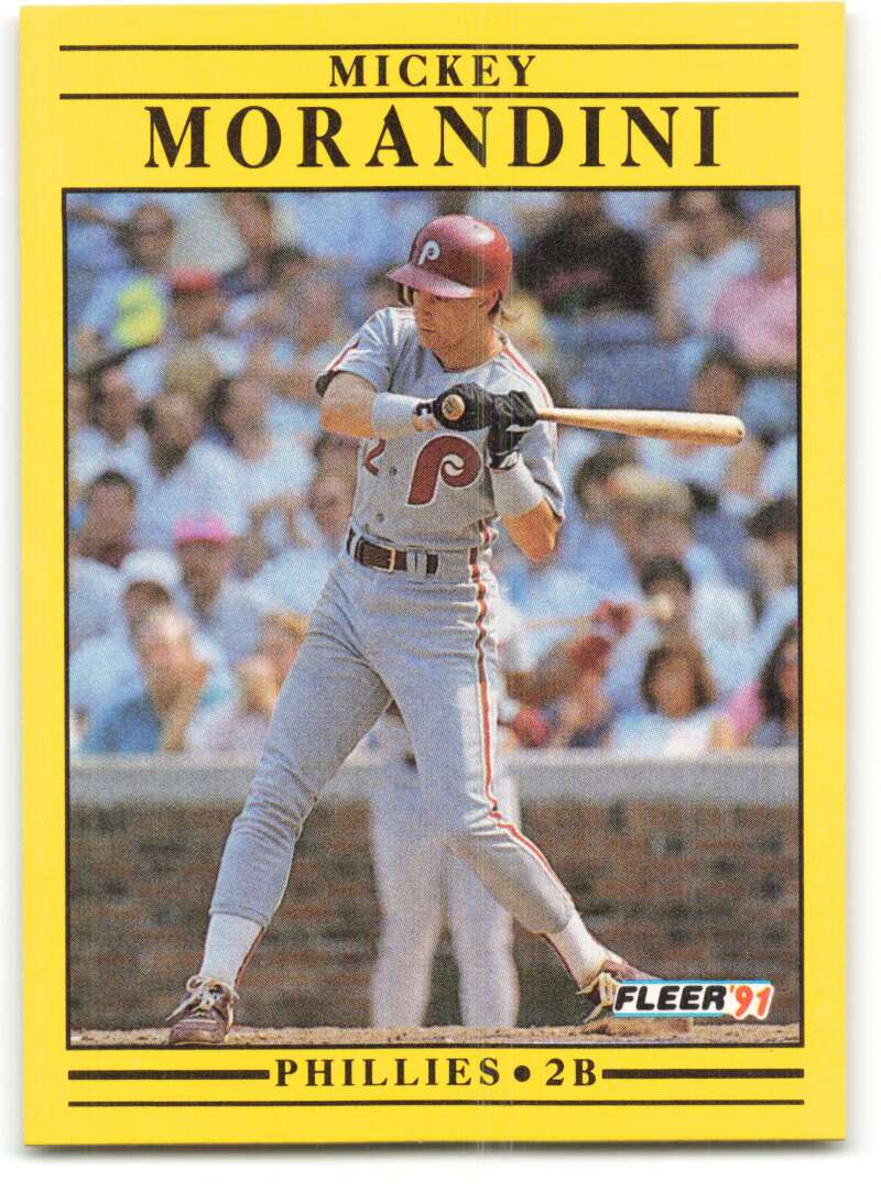 1991 Fleer Baseball #407 Mickey Morandini  Philadelphia Phillies  Image 1
