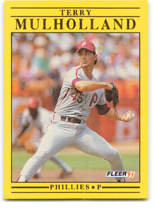 1991 Fleer Baseball #408 Terry Mulholland  Philadelphia Phillies  Image 1