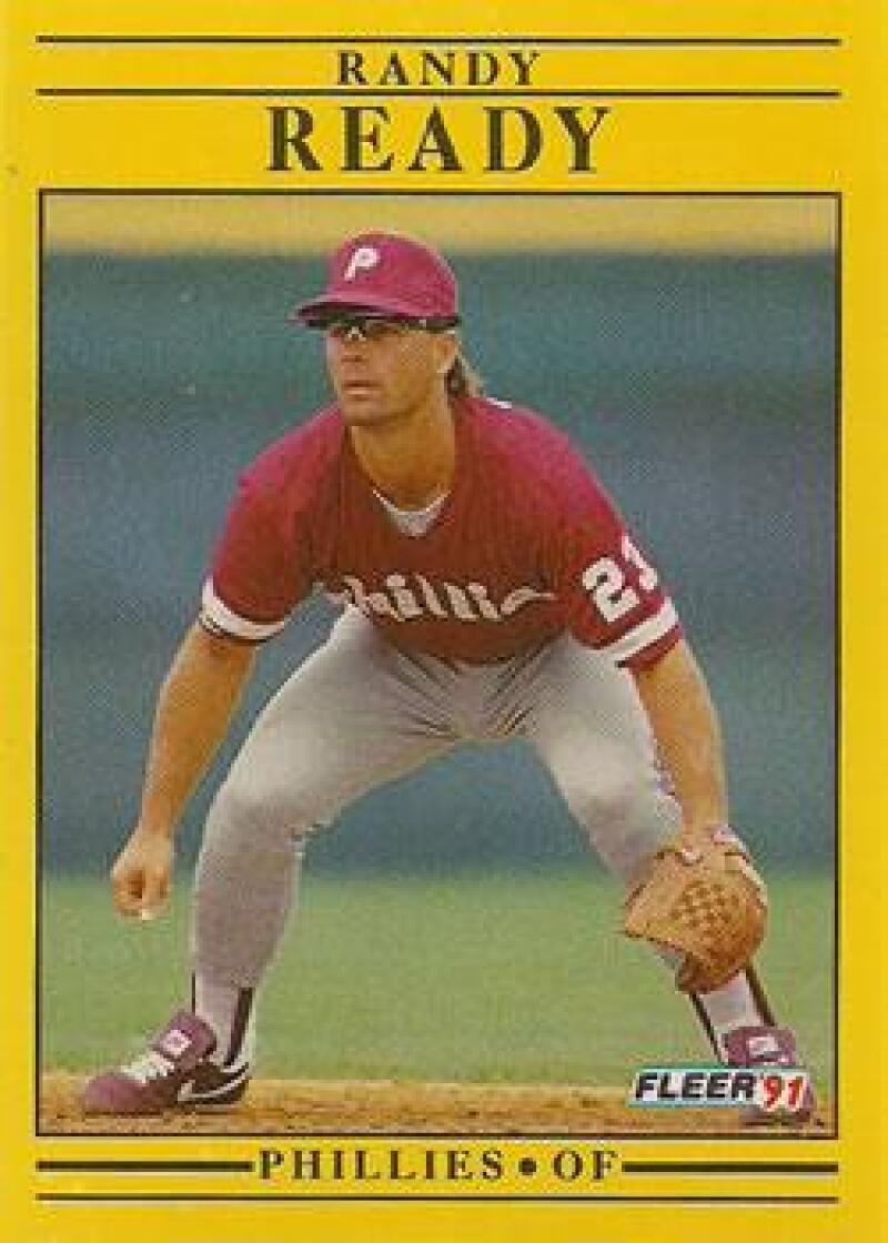 1991 Fleer Baseball #410 Randy Ready Philadelphia Phillies Image 1