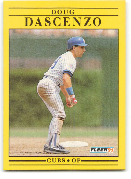 1991 Fleer Baseball #418 Doug Dascenzo  Chicago Cubs  Image 1