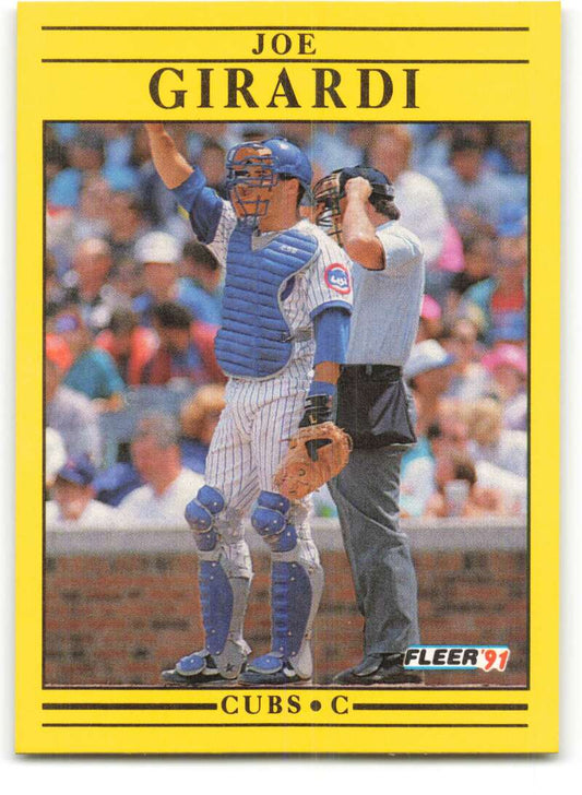 1991 Fleer Baseball #421 Joe Girardi  Chicago Cubs  Image 1