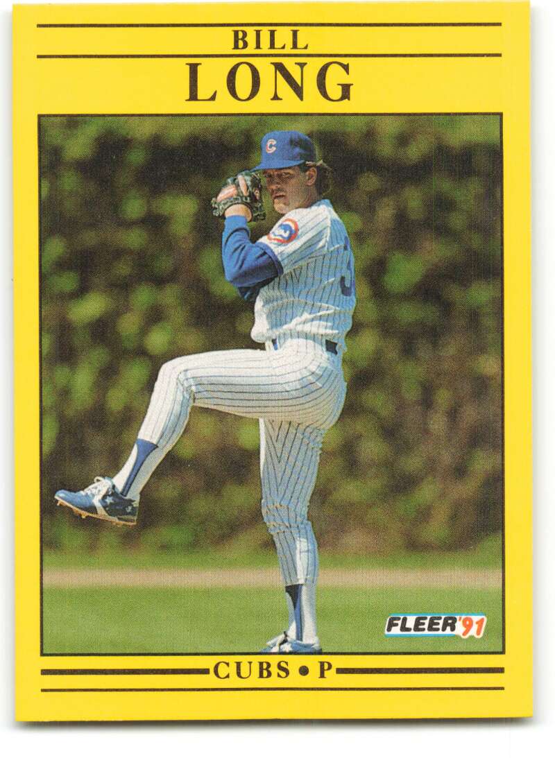 1991 Fleer Baseball #425 Bill Long Chicago Cubs Image 1