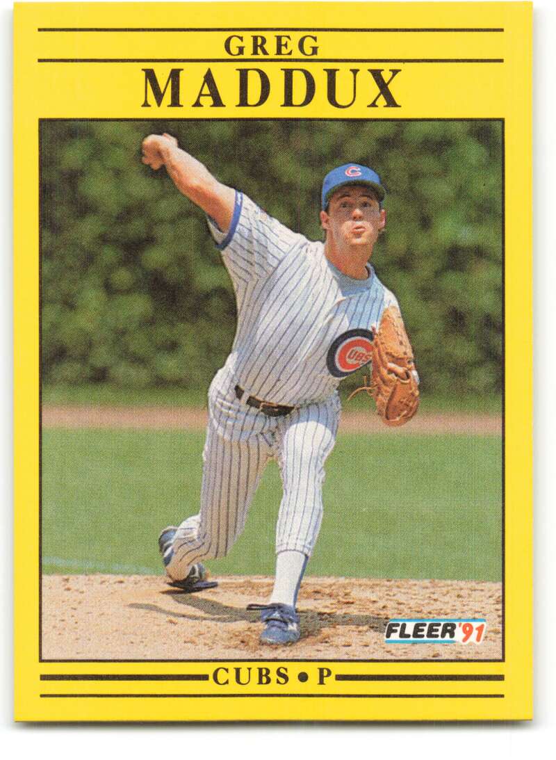 1991 Fleer Baseball #426 Greg Maddux Chicago Cubs Image 1