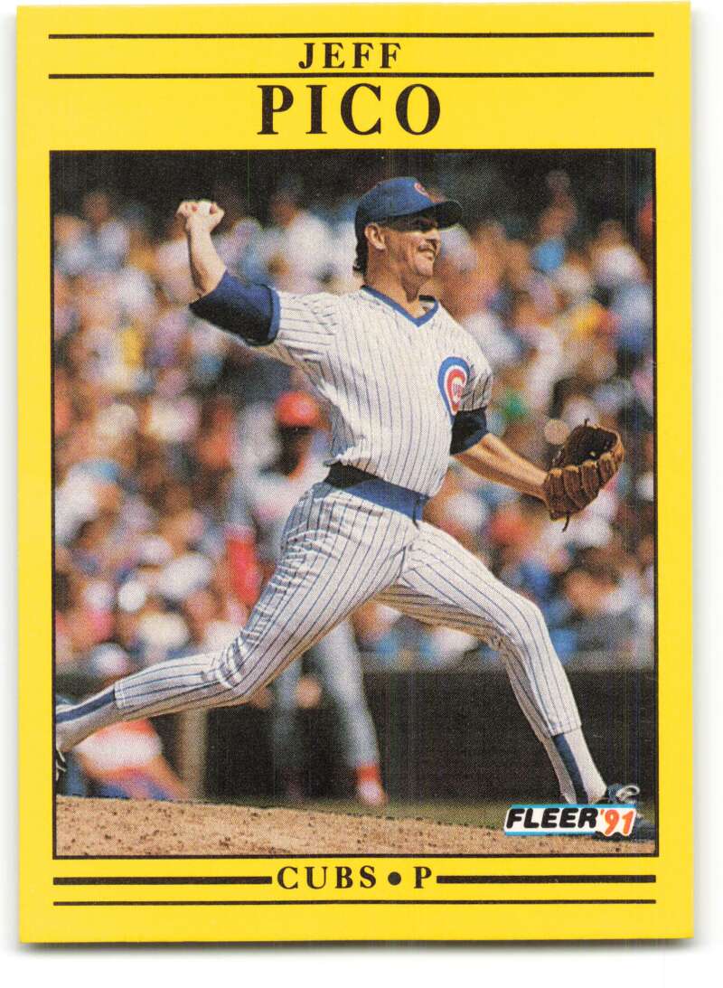 1991 Fleer Baseball #428 Jeff Pico Chicago Cubs Image 1