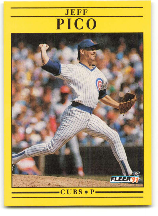 1991 Fleer Baseball #428 Jeff Pico  Chicago Cubs  Image 1