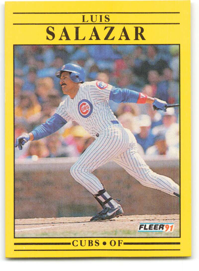 1991 Fleer Baseball #430 Luis Salazar Chicago Cubs Image 1