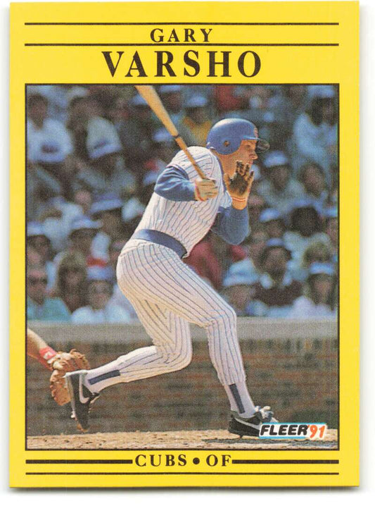 1991 Fleer Baseball #435 Gary Varsho  Chicago Cubs  Image 1