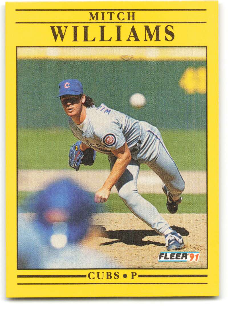 1991 Fleer Baseball #439 Mitch Williams Chicago Cubs Image 1