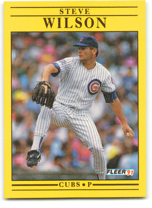 1991 Fleer Baseball #440 Steve Wilson  Chicago Cubs  Image 1
