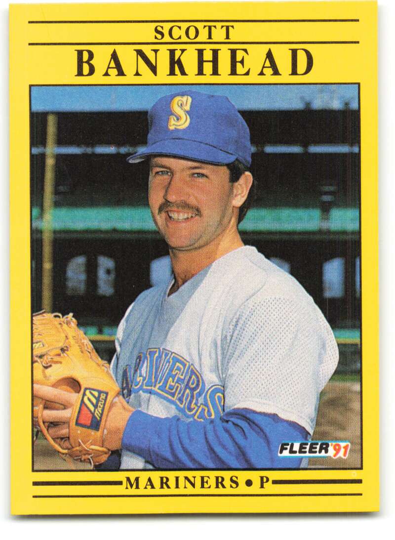 1991 Fleer Baseball #442 Scott Bankhead Seattle Mariners Image 1