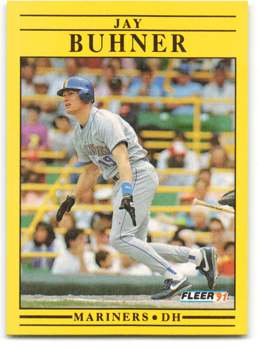 1991 Fleer Baseball #446 Jay Buhner  Seattle Mariners  Image 1