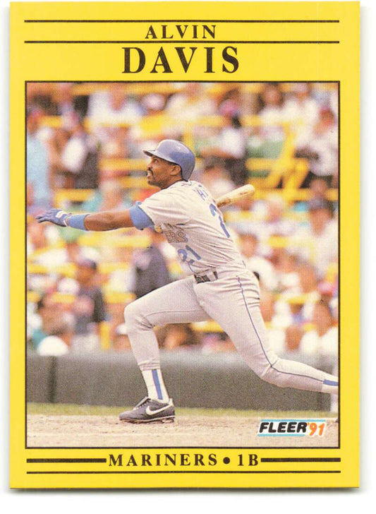 1991 Fleer Baseball #449 Alvin Davis  Seattle Mariners  Image 1