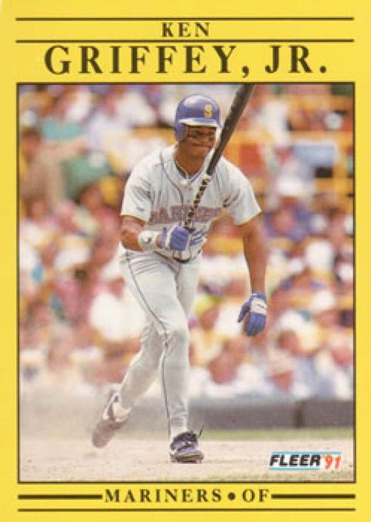 1991 Fleer Baseball #450 Ken Griffey Jr.  Seattle Mariners  Image 1