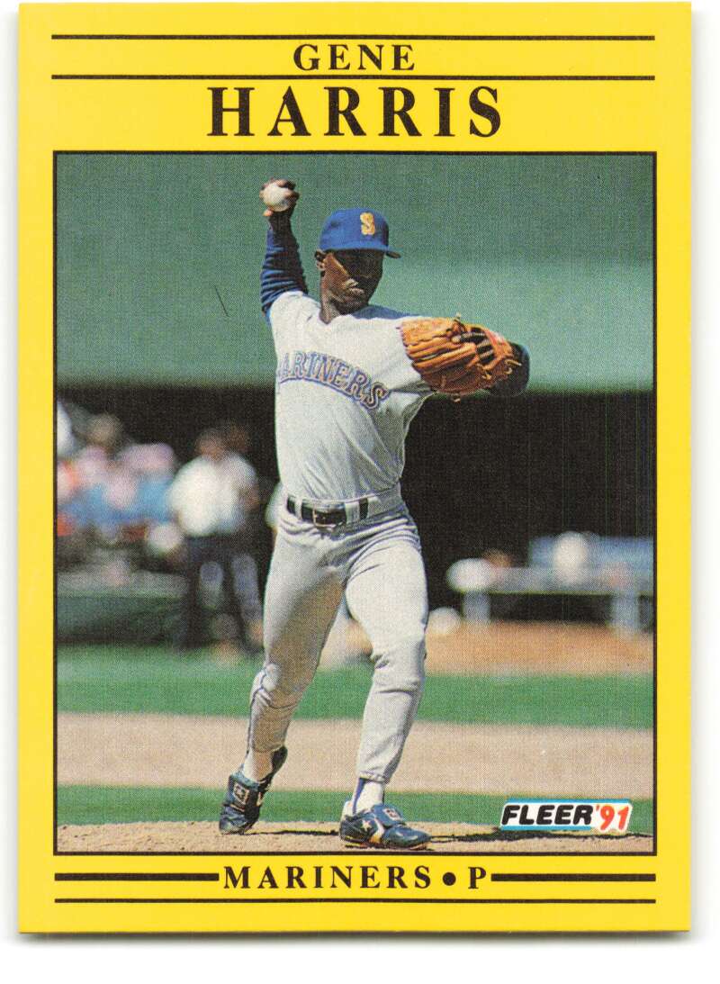 1991 Fleer Baseball #452 Gene Harris UER Seattle Mariners Image 1