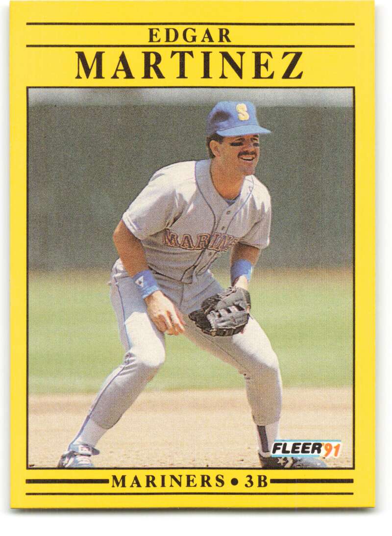 1991 Fleer Baseball #457 Edgar Martinez Seattle Mariners Image 1