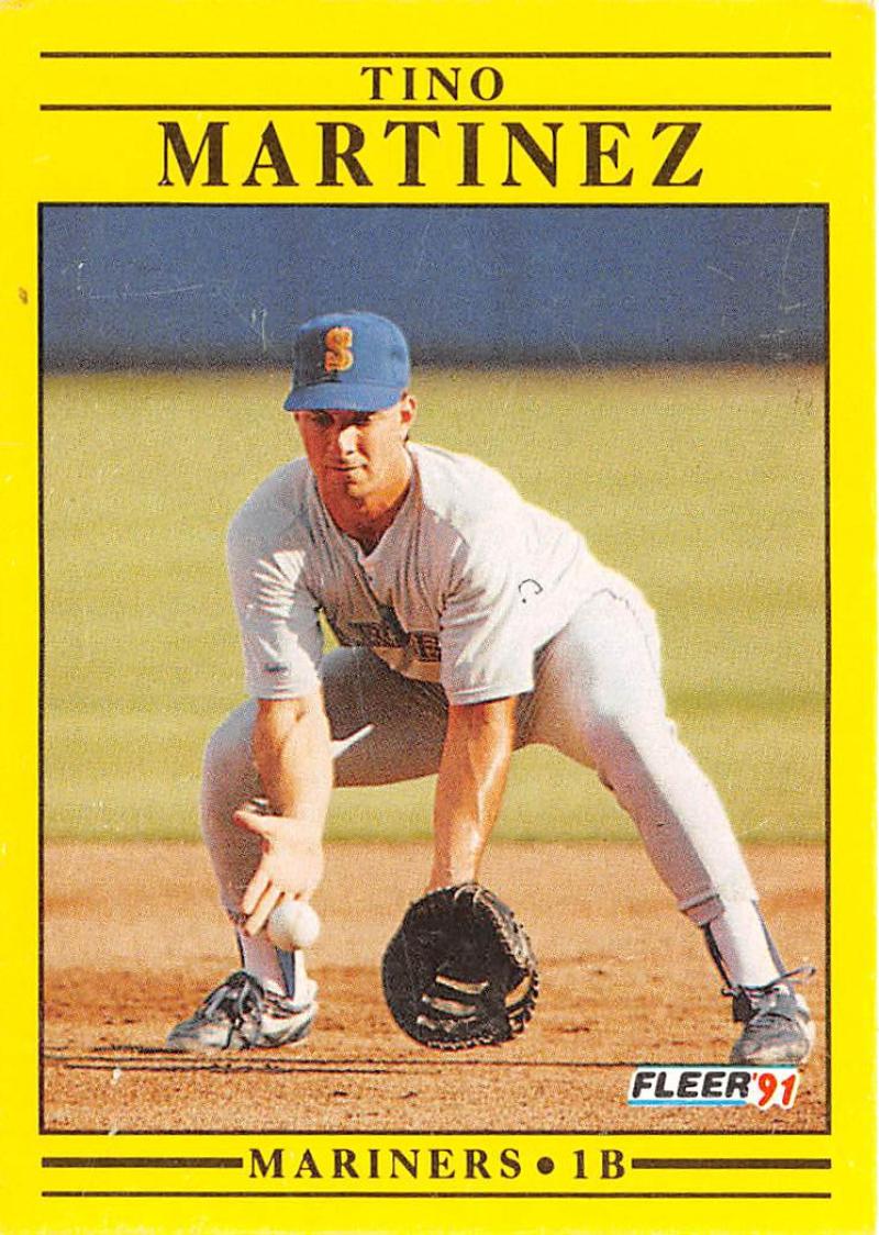 1991 Fleer Baseball #458 Tino Martinez Seattle Mariners Image 1