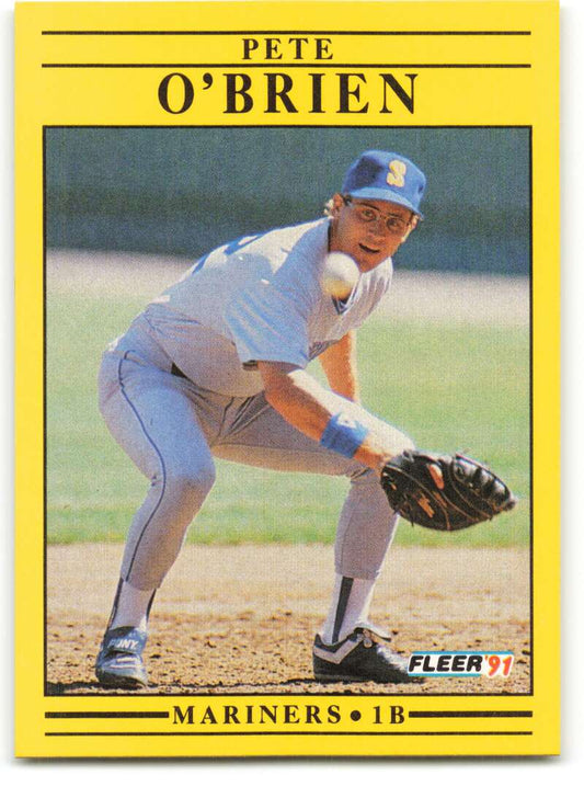 1991 Fleer Baseball #459 Pete O'Brien UER  Seattle Mariners  Image 1