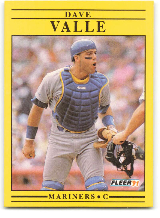 1991 Fleer Baseball #463 Dave Valle  Seattle Mariners  Image 1
