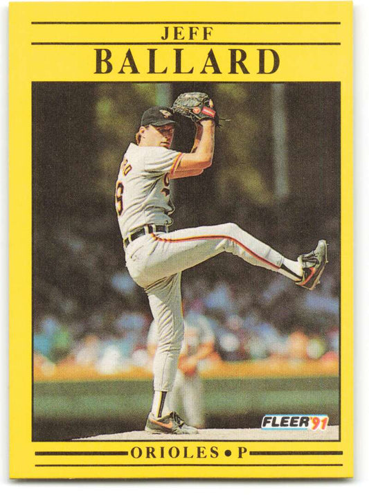 1991 Fleer Baseball #467 Jeff Ballard UER  Baltimore Orioles  Image 1