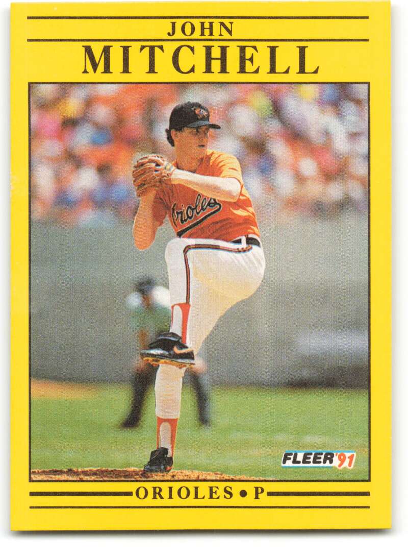 1991 Fleer Baseball #485 John Mitchell Baltimore Orioles Image 1