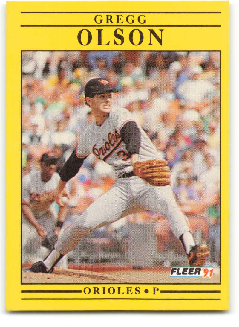 1991 Fleer Baseball #486 Gregg Olson Baltimore Orioles Image 1