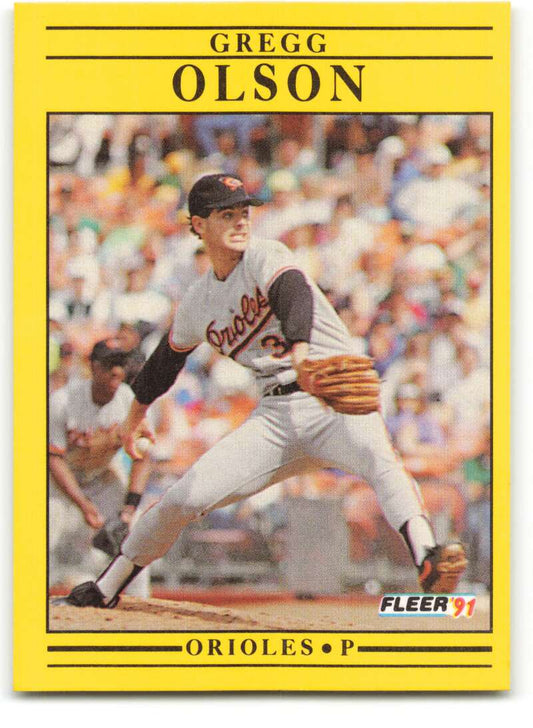 1991 Fleer Baseball #486 Gregg Olson  Baltimore Orioles  Image 1
