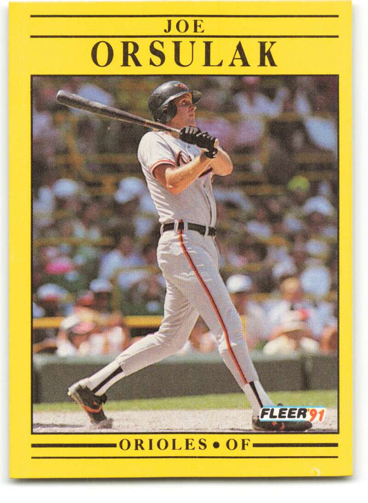 1991 Fleer Baseball #487 Joe Orsulak  Baltimore Orioles  Image 1
